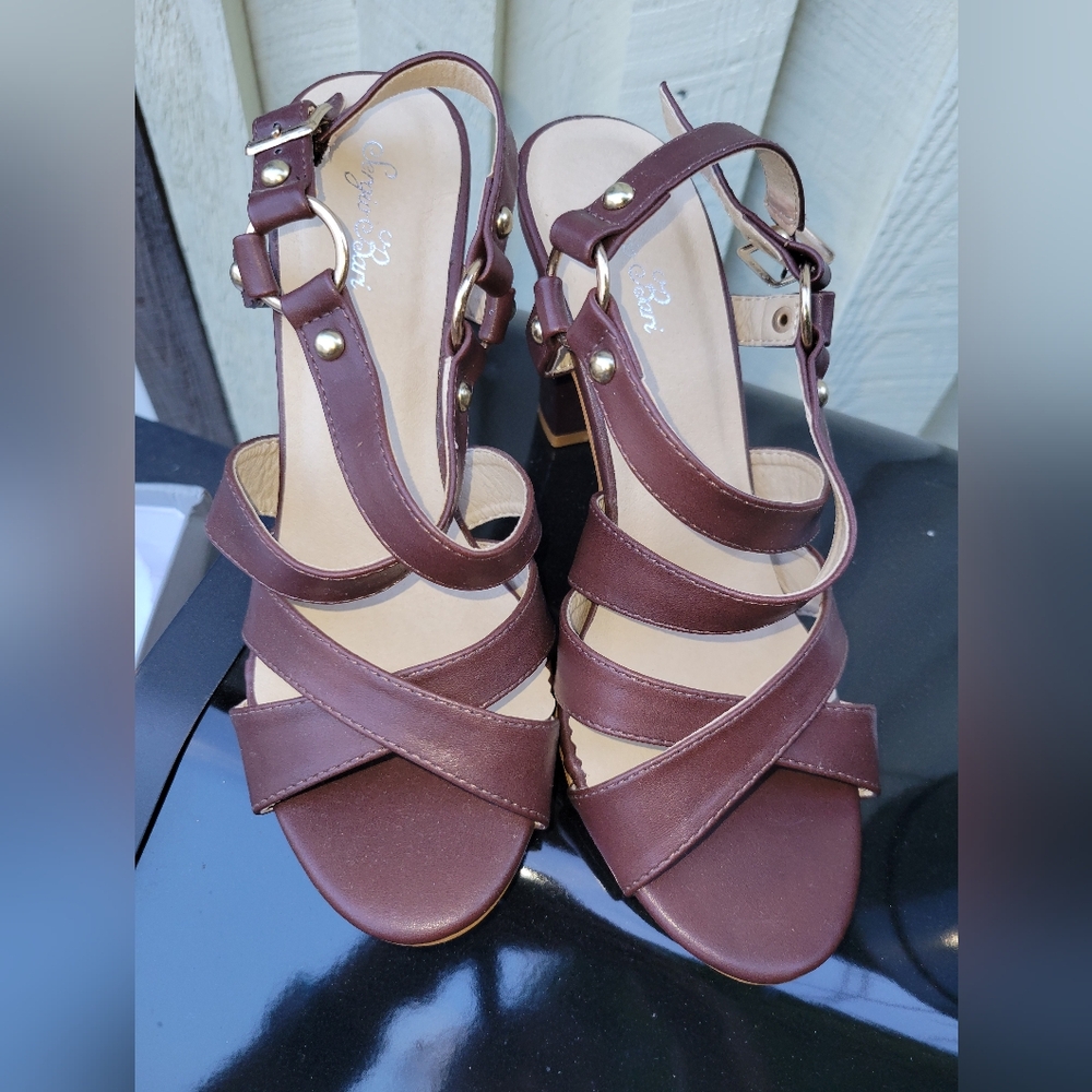 Chic Brown Strappy Heels